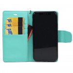 Wholesale iPhone SE (2020) / 8 / 7 Crystal Flip Leather Wallet Case with Strap (Perfume Green)